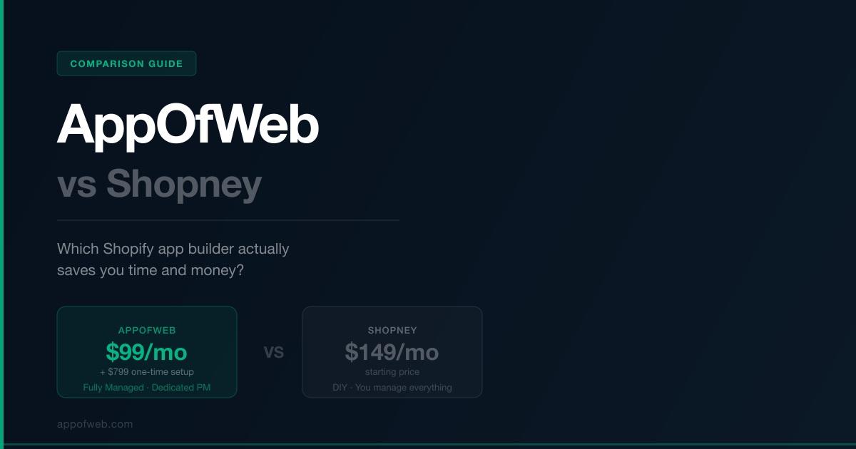 AppOfWeb vs Shopney: Which One Should You Use to Turn Your Shopify Store Into a Mobile App?