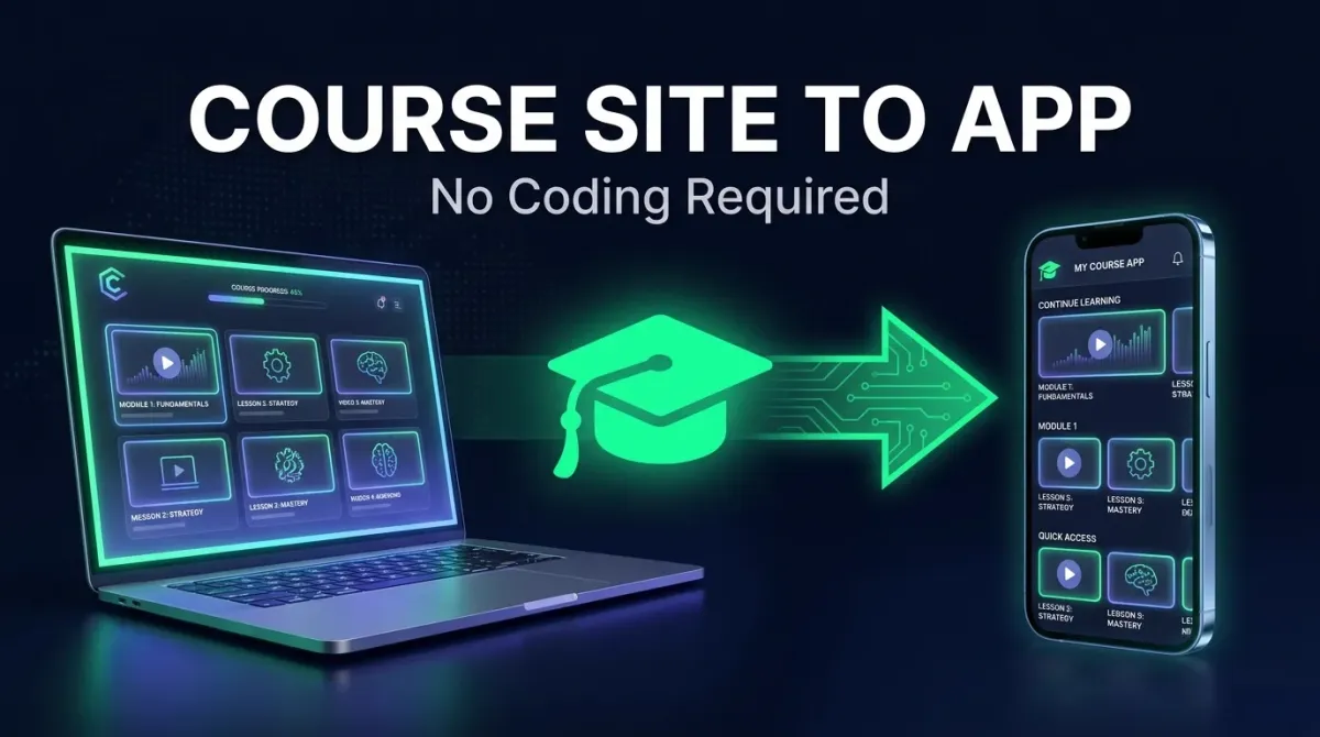 Convert Kajabi or Teachable Course Site into a Mobile App