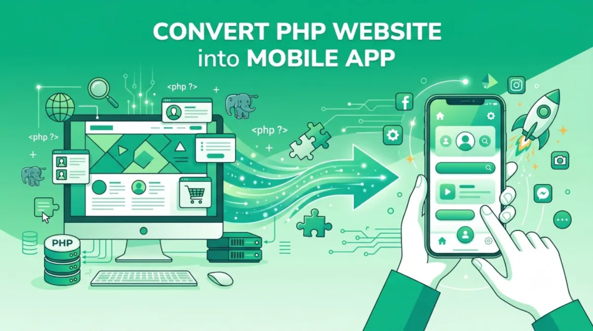 Convert PHP Website into Android & iOS App in 1 Click — No Coding Required