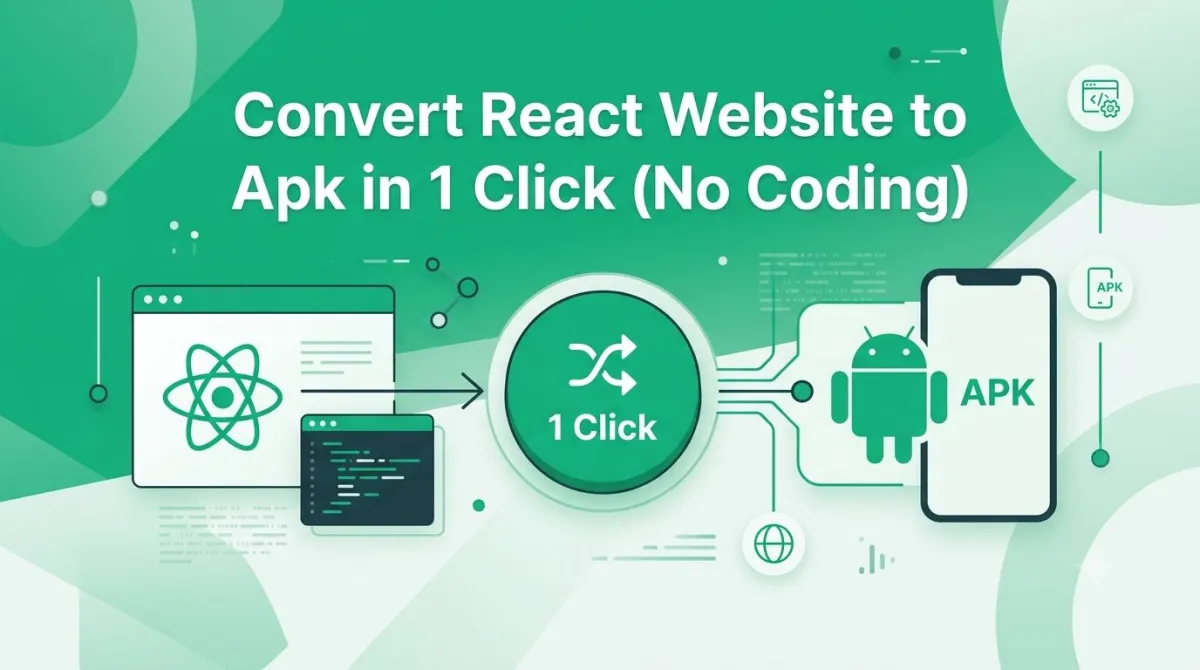 Convert React Web App to Android APK in 1 Click