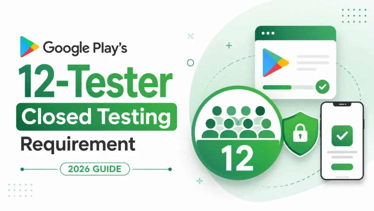Google Play 12 Tester Closed Testing Requirement Explained (2026 Guide)