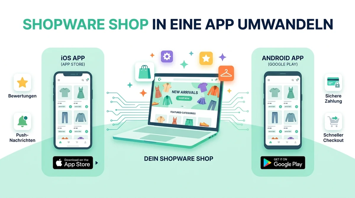 Shopware Shop mit AppOfWeb in eine iOS- und Android-App umwandeln