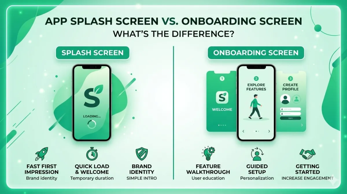App Splash Screen vs. Onboarding Screen: What's the Difference?
