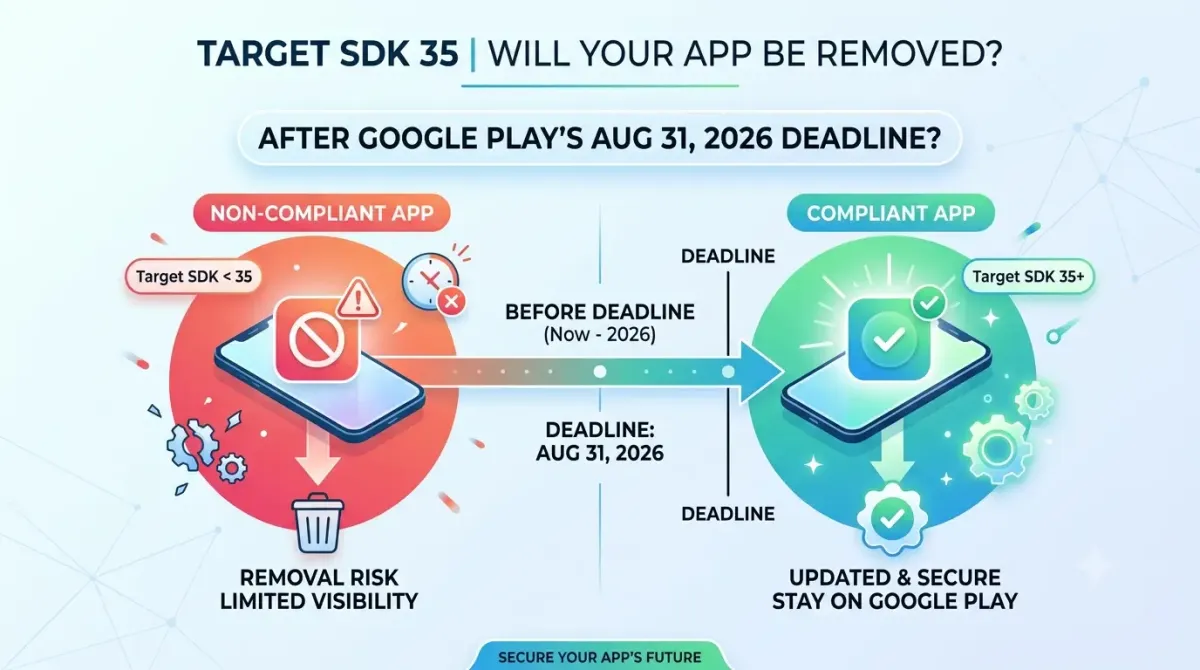 Target SDK 35: Will Your App Be Removed After Google Play's Aug 31, 2026 Deadline?