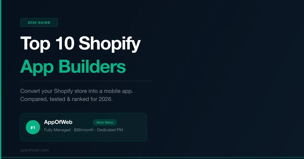 Shopify Mobile App Builders: Tapcart vs AppOfWeb & Top 10 Comparison