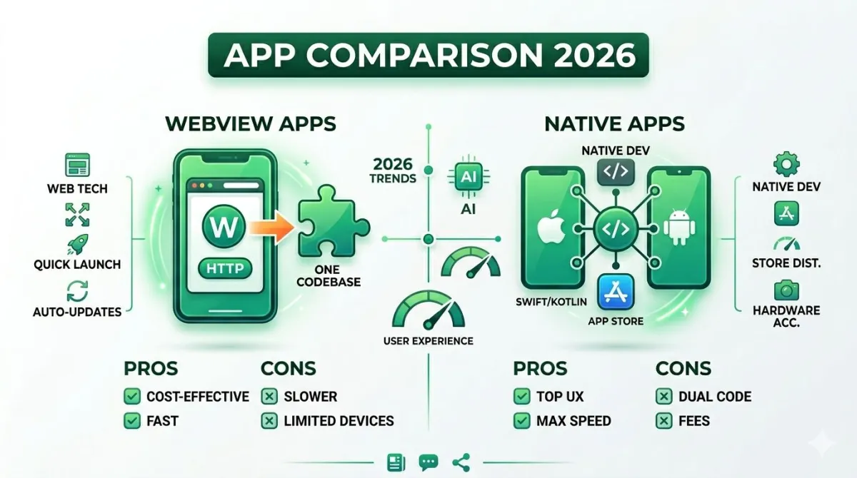 WebView Apps vs Native Apps: Key Differences & Comparison